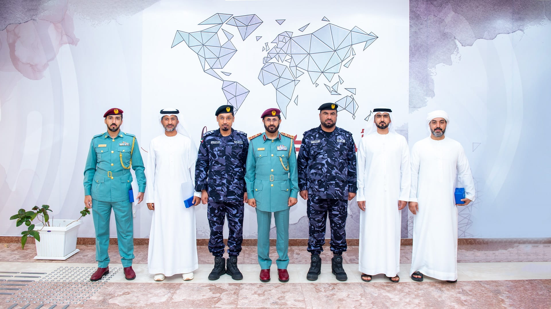 Image for the title: Al Serkal inspects Eastern Region Police Department 