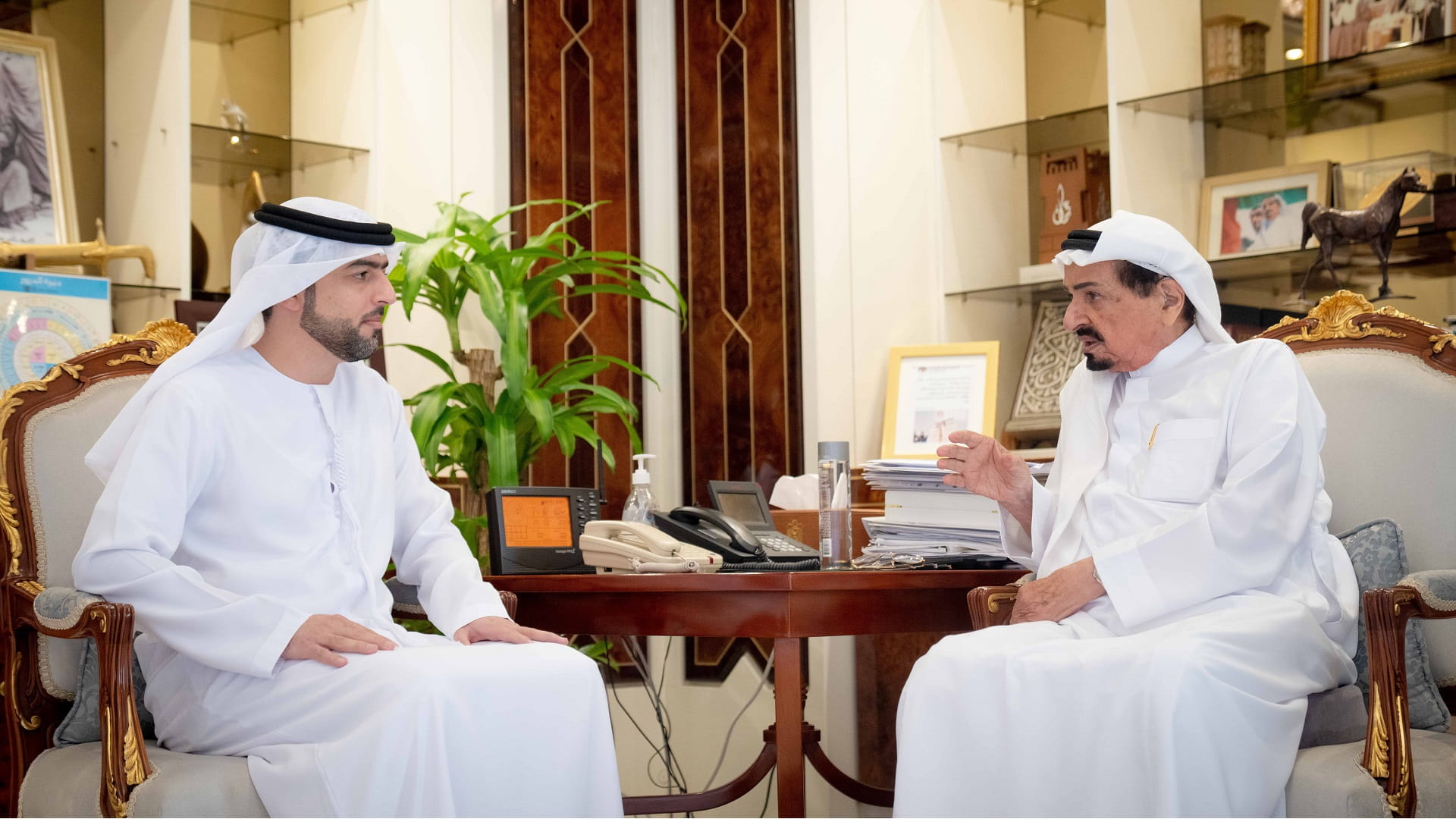 Image for the title: Ajman Ruler receives delegation from Dubai Islamic Bank 