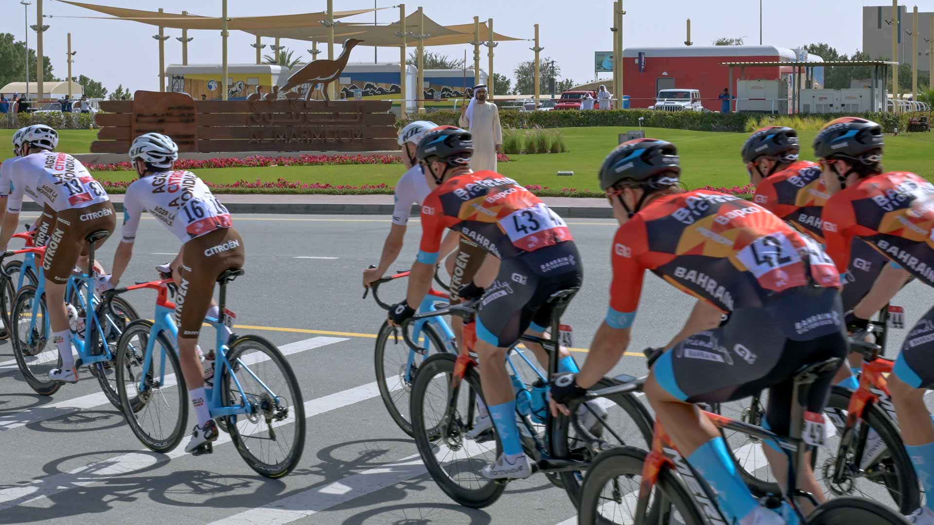 Image for the title: Mohammed bin Rashid attends 4th stage of UAE Tour held in Dubai 