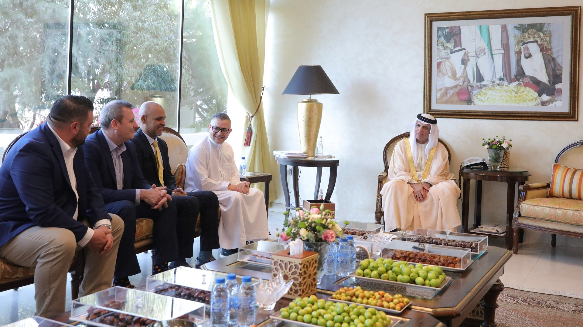 Image for the title: RAK Ruler receives delegation of University of Bolton 