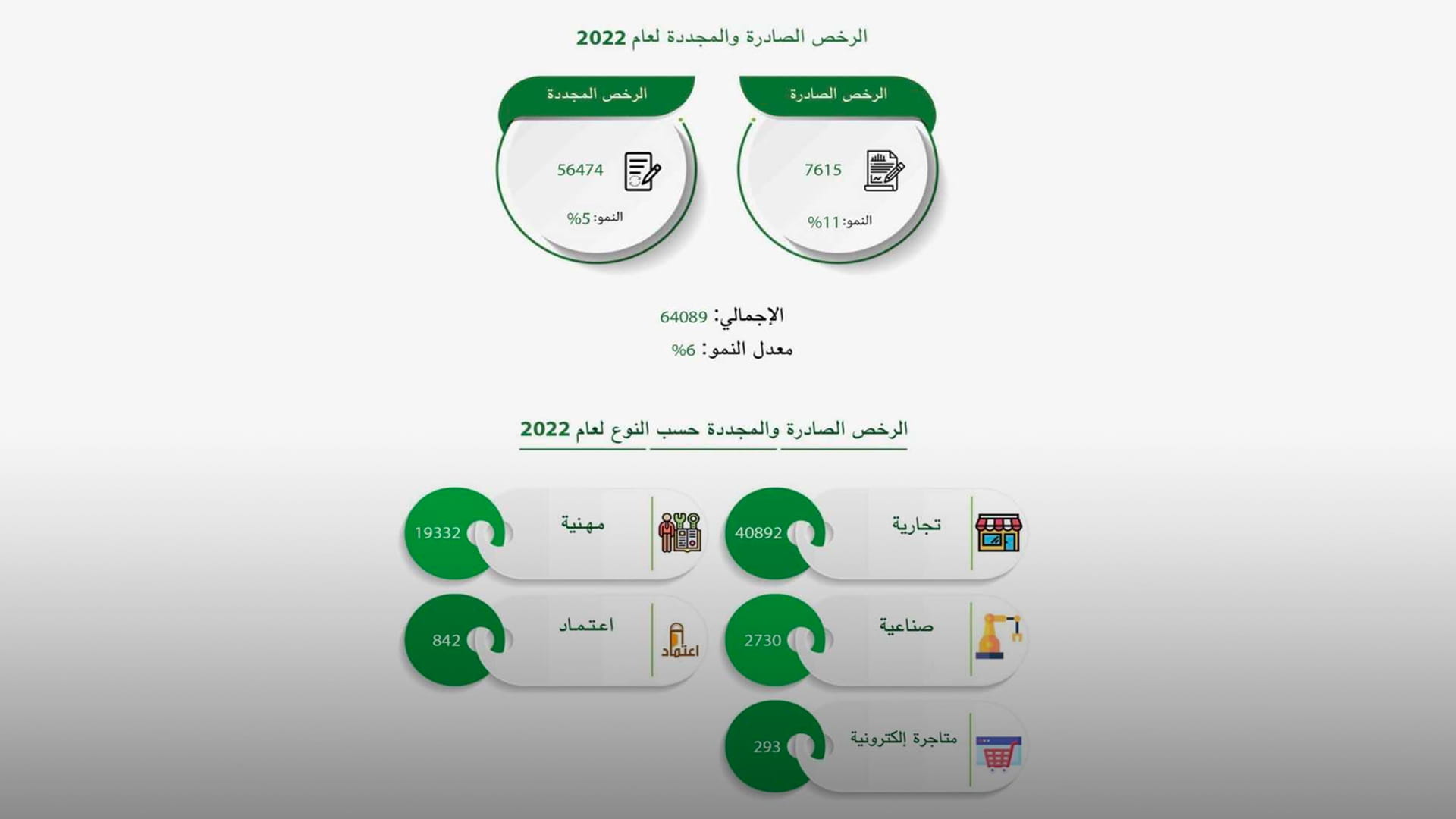 صورة بعنوان: 64089 رخصة صادرة ومجددة في الشارقة خلال العام 2022 