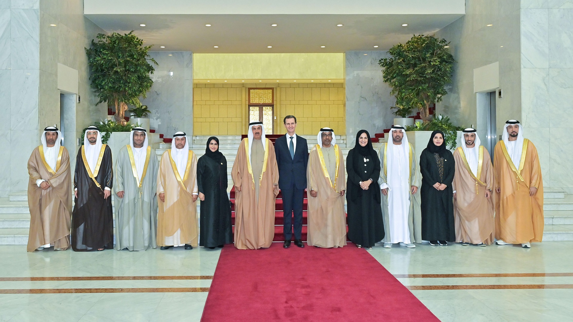 Image for the title: Syrian President receives UAE Parliament's delegation 