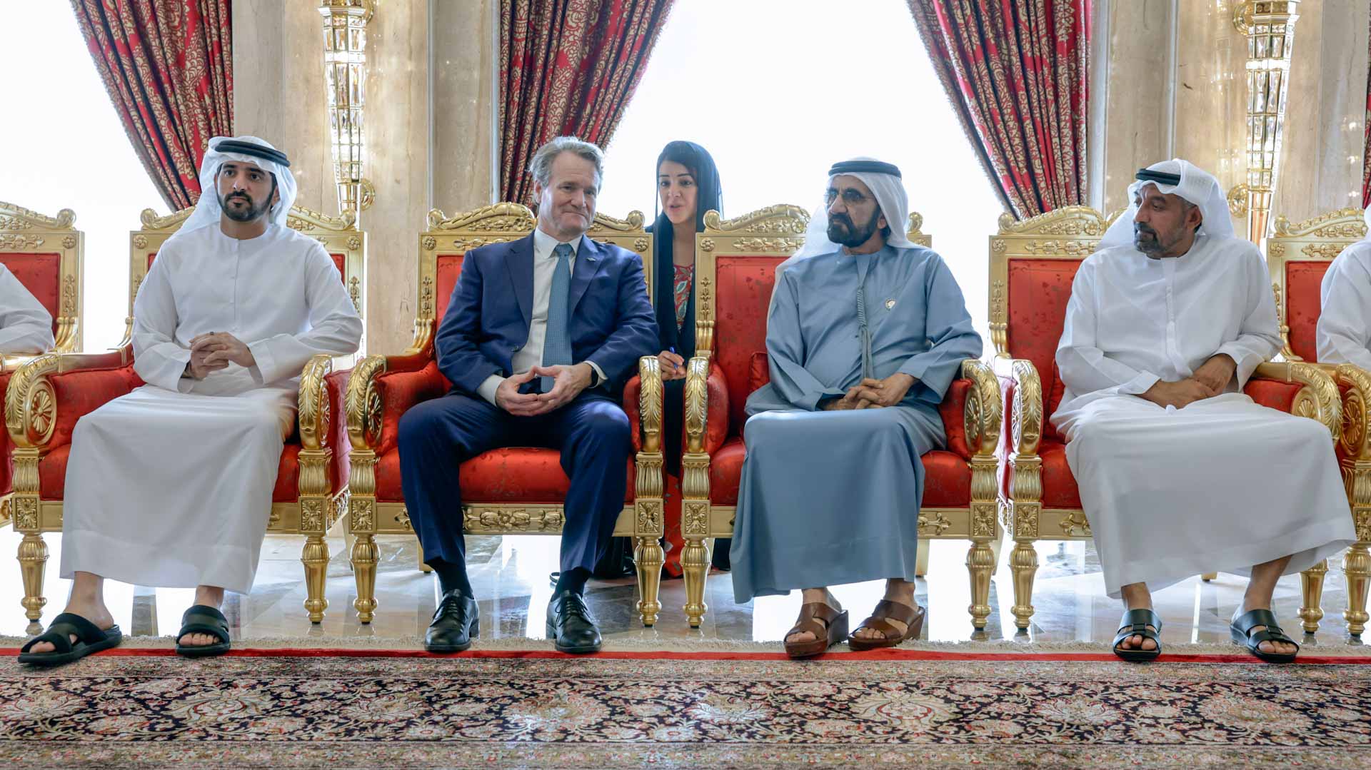 Image for the title: Mohammed bin Rashid meets with Chairman of Bank of America 