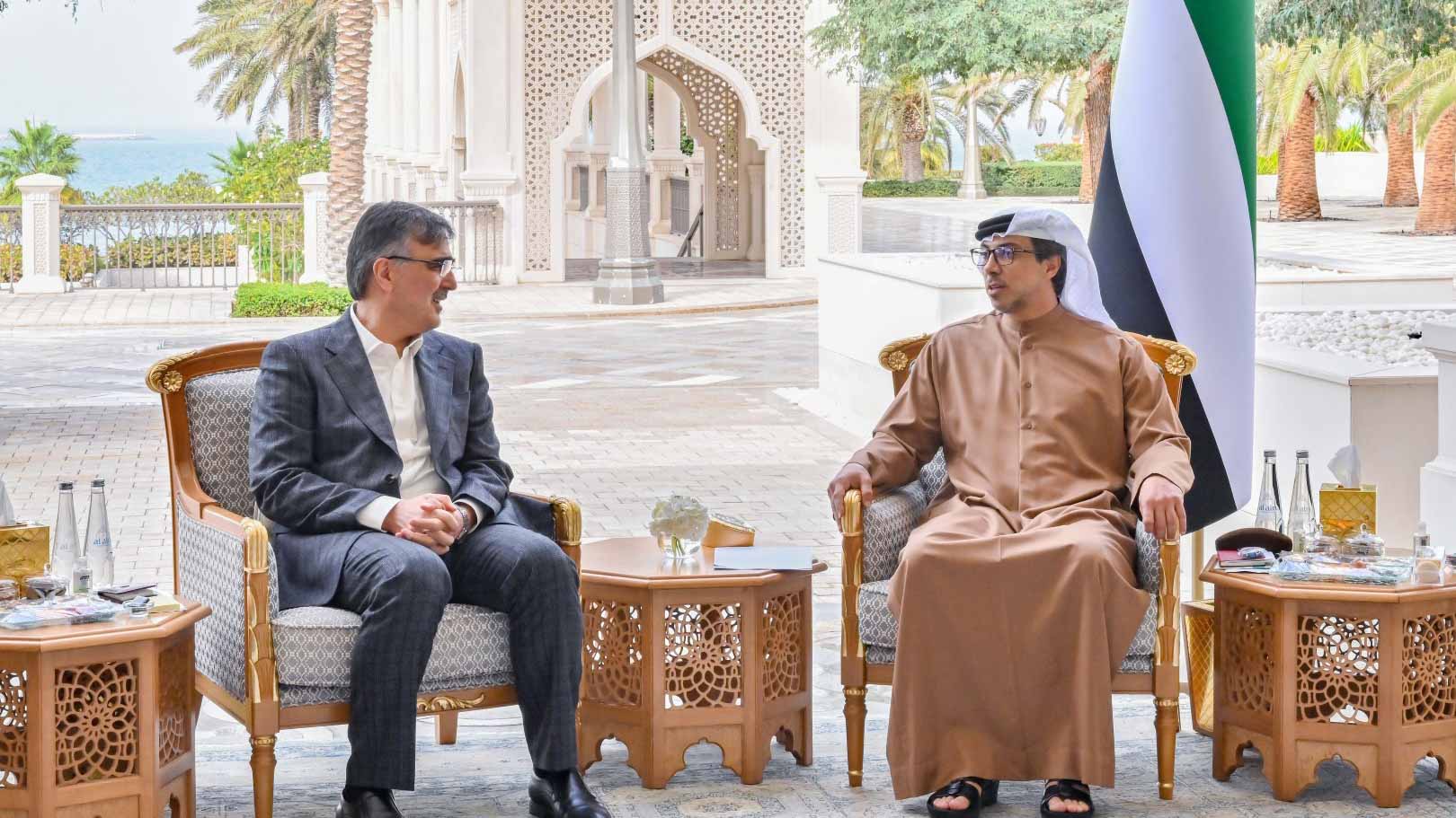 Image for the title: Mansour bin Zayed receives Governor of Central Bank of Iran 