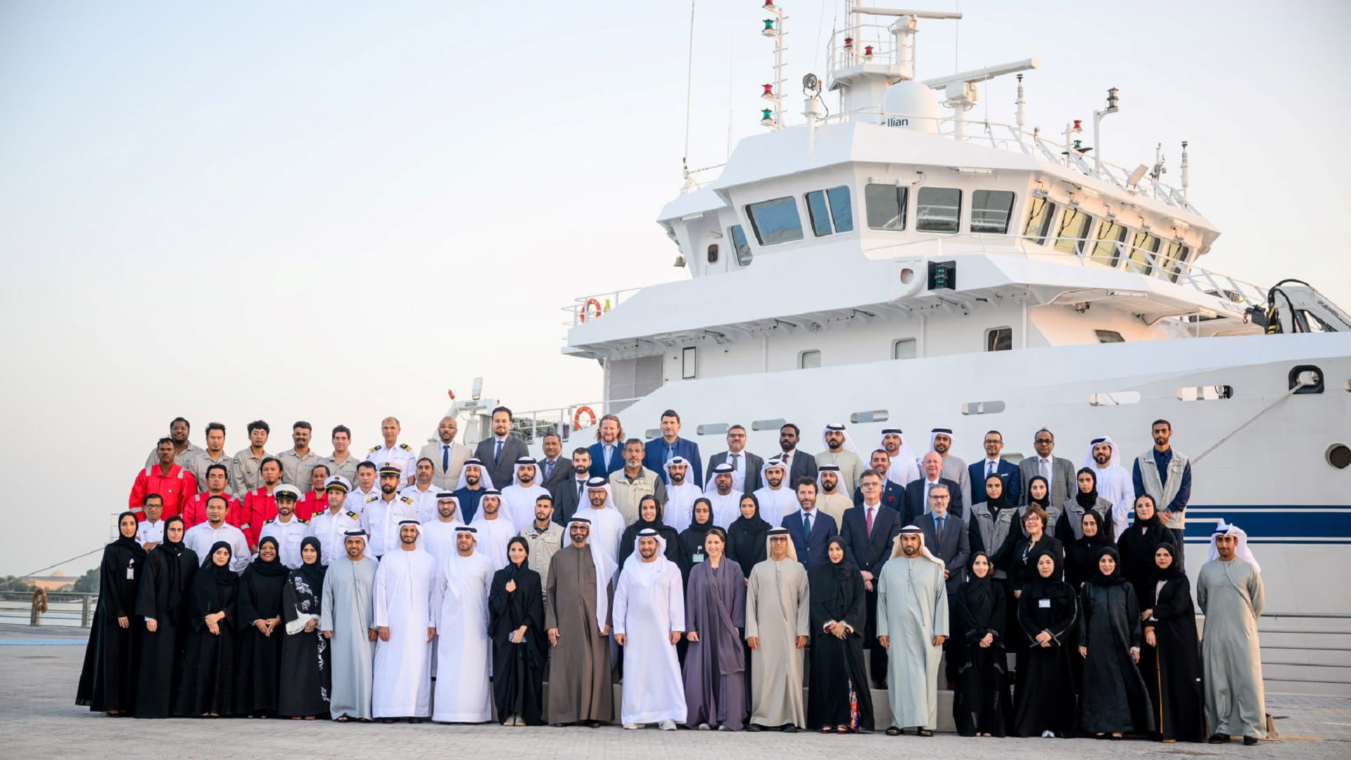 Image for the title: Hamdan bin Zayed inaugurates EAD’s marine research vessel 