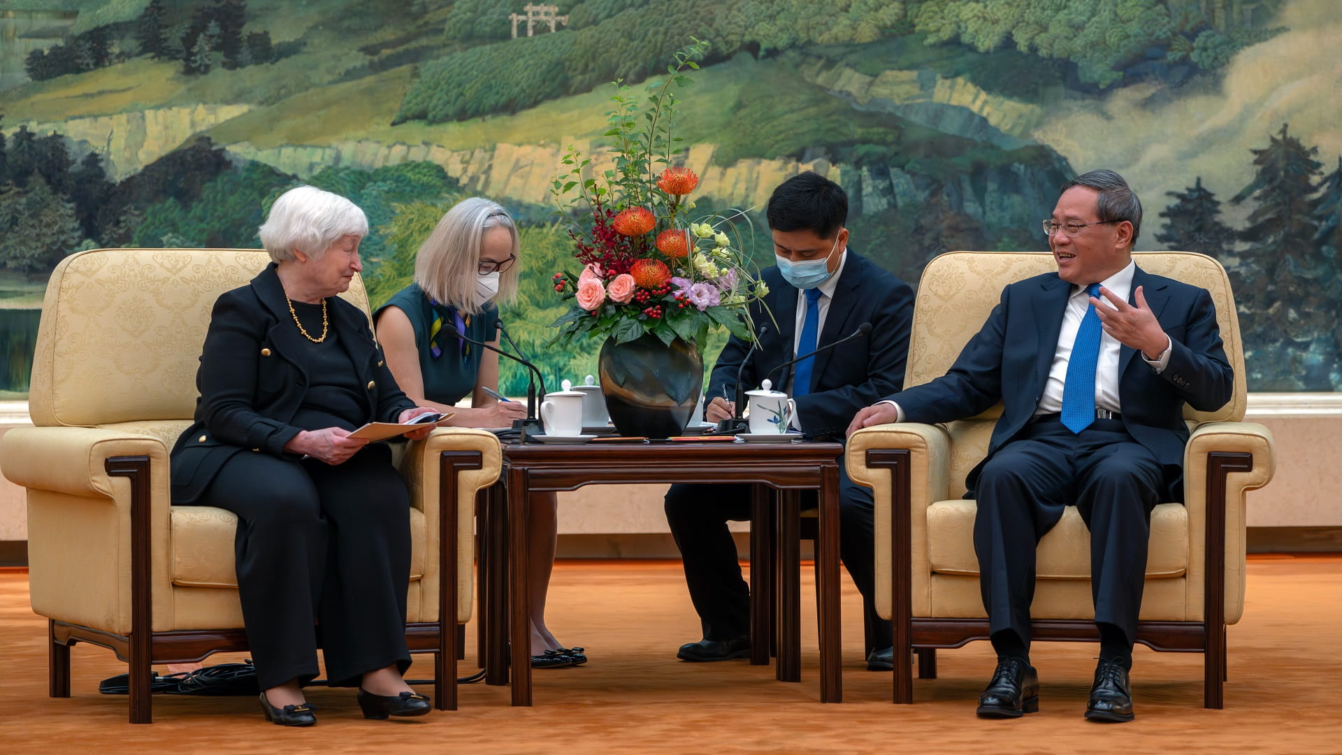 Image for the title: Yellen: US not seeking 'winner-take-all' competition with China 