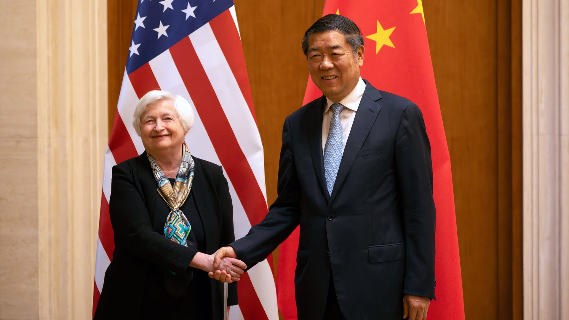 Image for the title: Yellen urges US-China 'direct' talks on economic concerns 