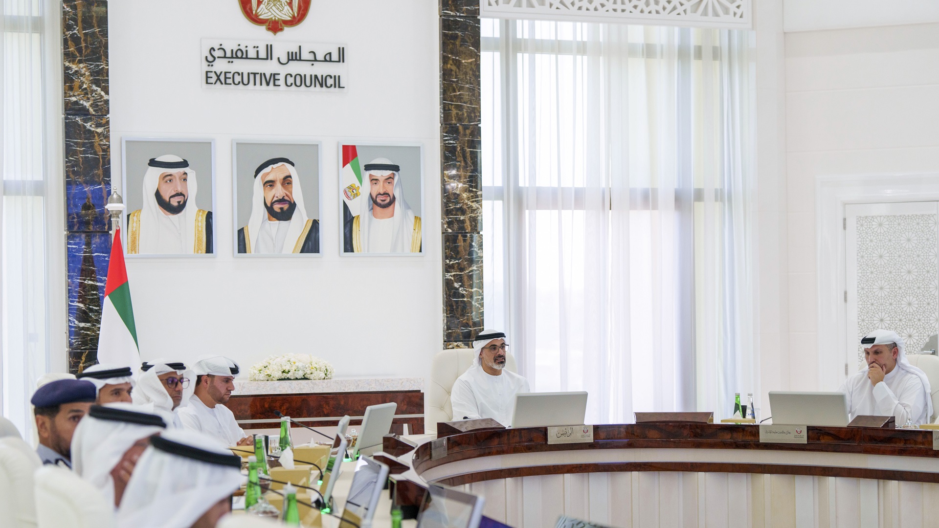 Image for the title: Khaled bin Mohamed bin Zayed chairs AD Executive Council meeting 