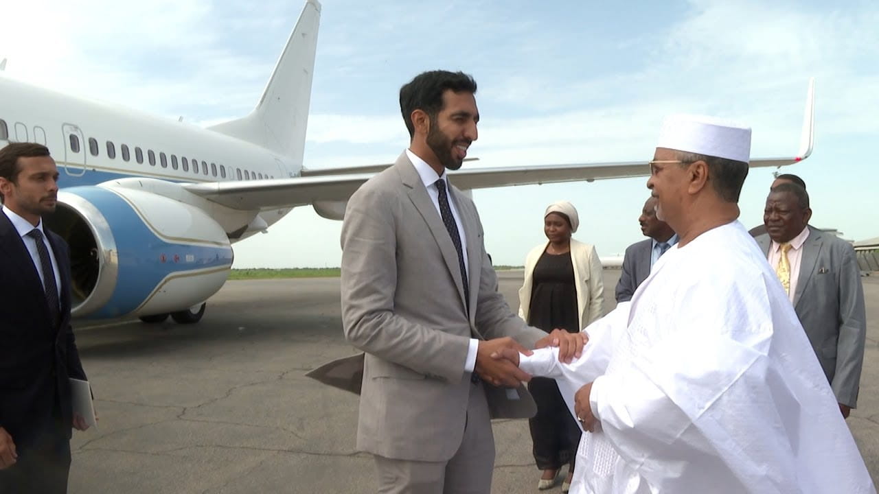 Image for the title: Shakhboot bin Nahyan meets with Transitional President of Chad 