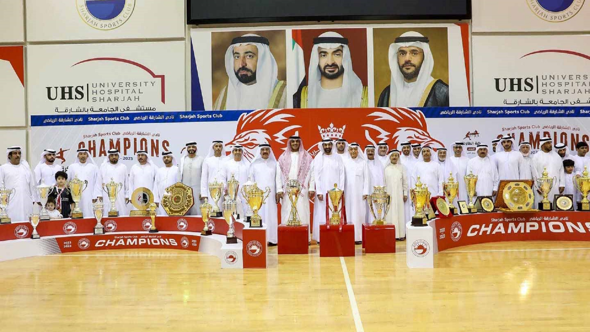 Image for the title: Sharjah Club celebrates its teams historical achievements 