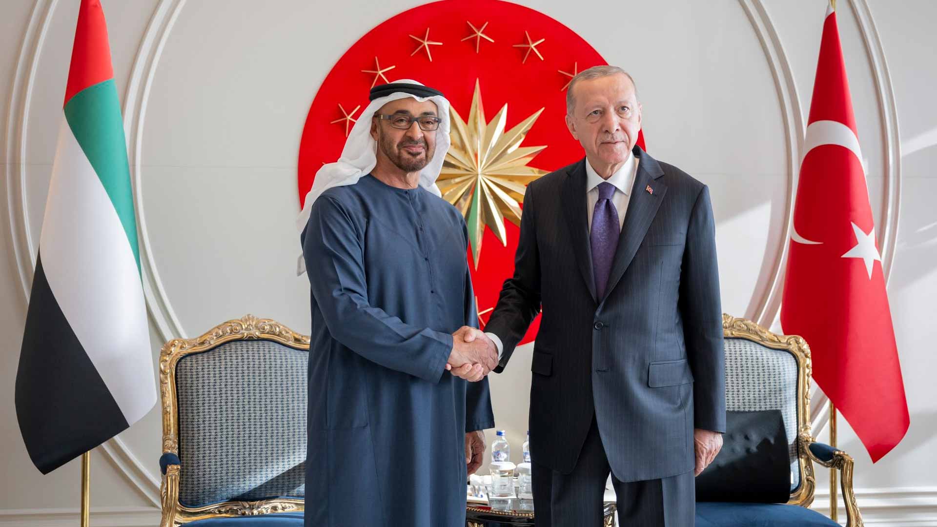 Image for the title: UAE, Turkish presidents discuss bilateral relations 