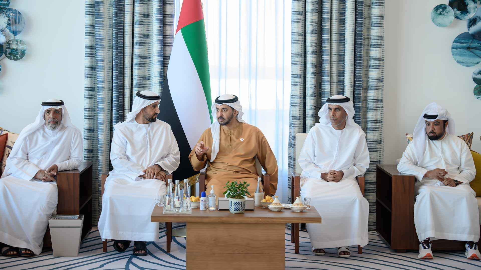 Image for the title: Hamdan bin Zayed meets citizens in Al Dhafra 
