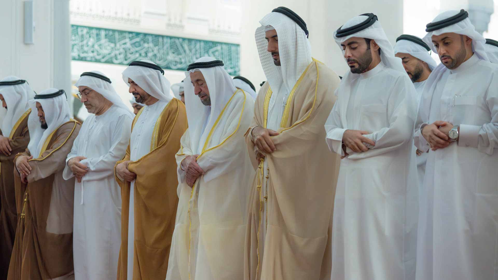 Image for the title: Sharjah Ruler performs Eid Al Adha prayer at Sharjah Mosque 