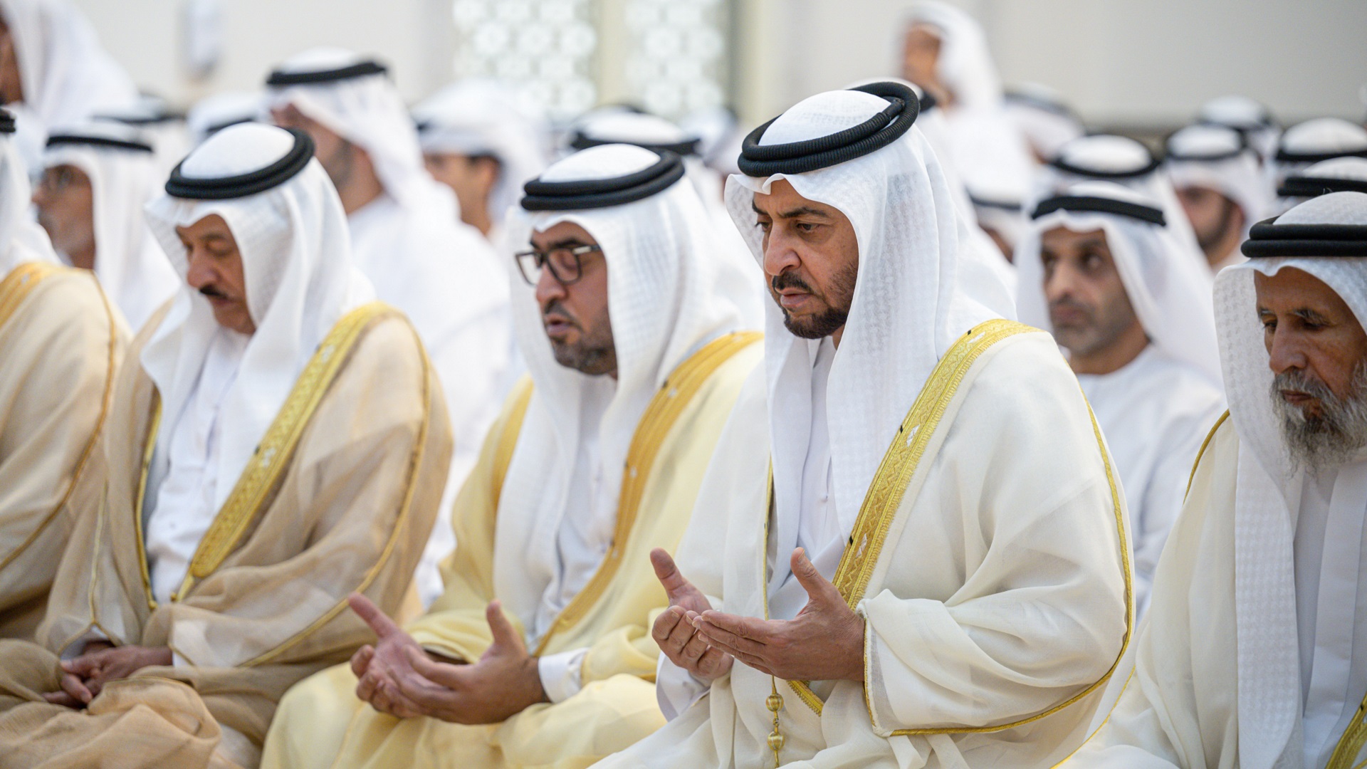 Image for the title: Hamdan bin Zayed performs Eid Al Adha prayer 