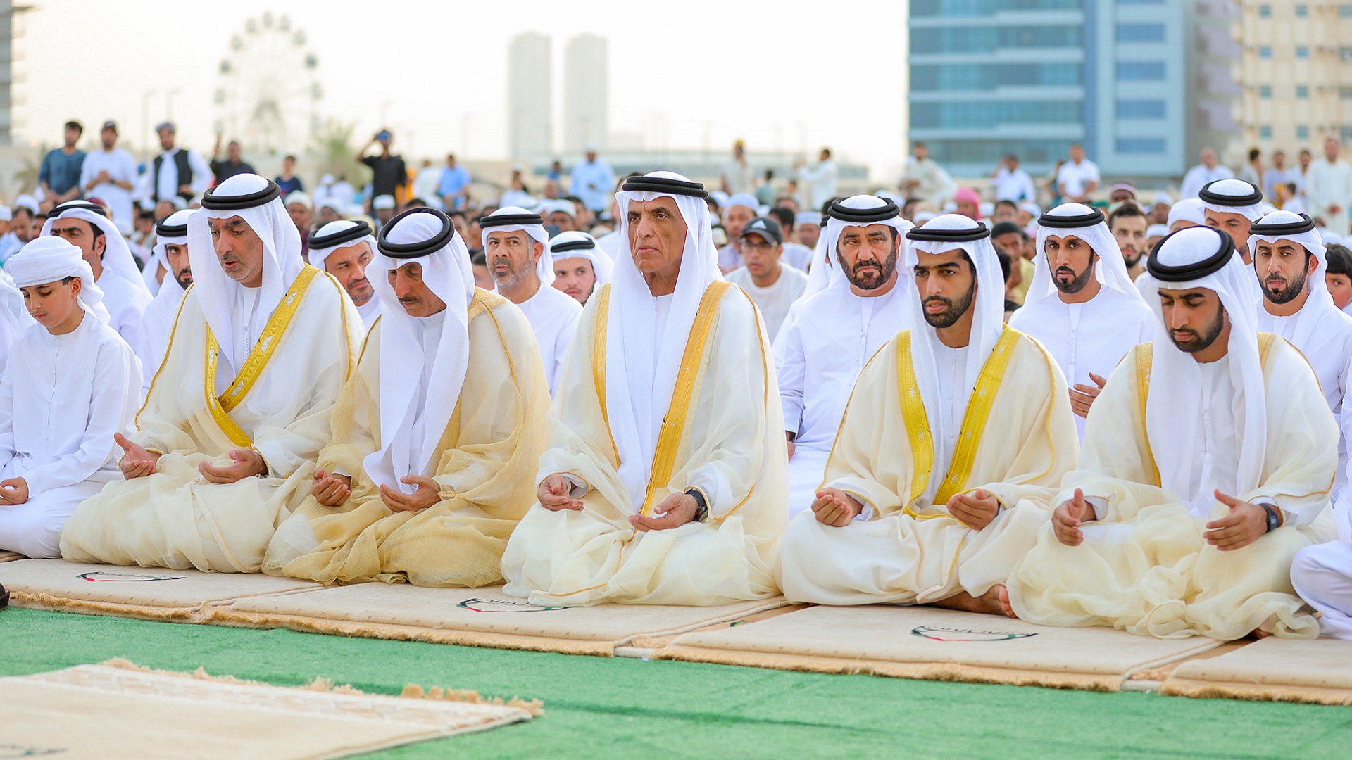 Image for the title: RAK Ruler performs Eid Al Adha prayer at Khuzam's Eid Musalla 