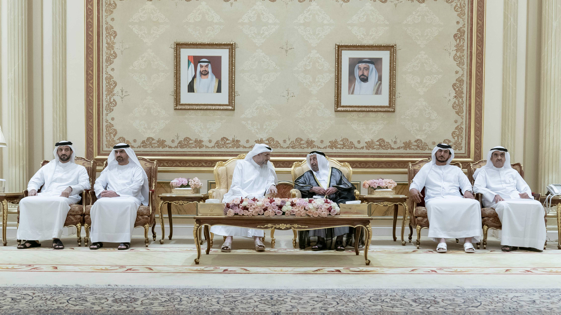 Image for the title: Sharjah Ruler receives Sharjah institutions' Ramadan well-wishers 