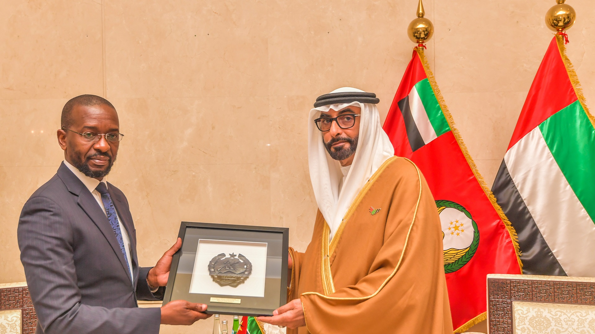 Image for the title: Al Bowardi receives Minister of Defence of Mozambique 