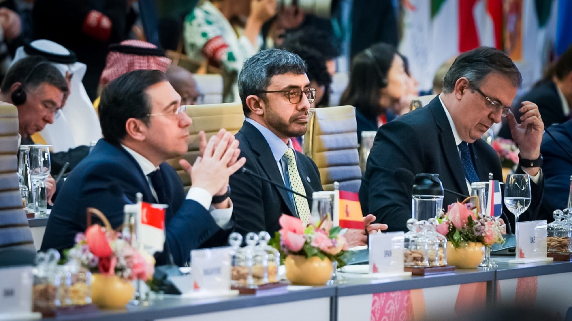 Image for the title: Abdullah bin Zayed participates in G20 FMs' meeting in India 