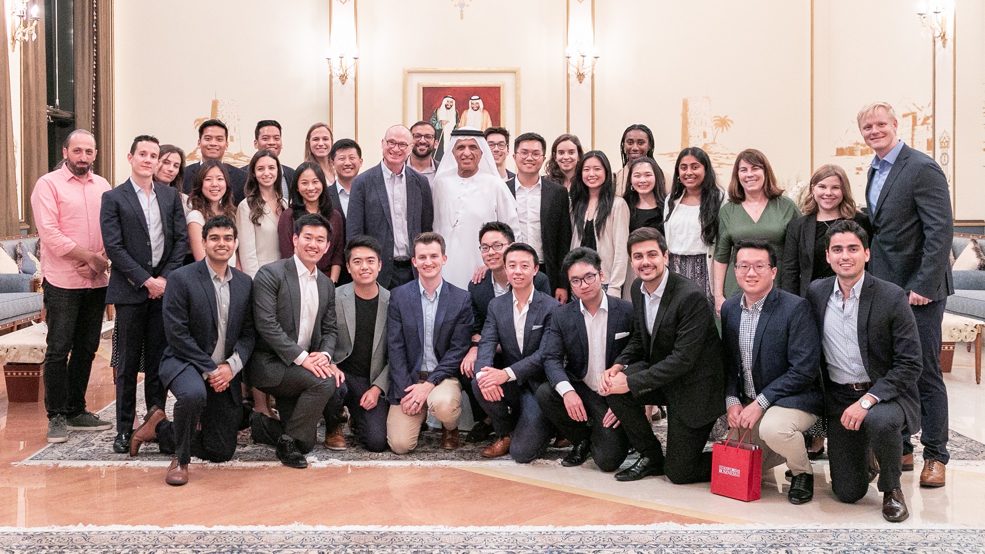 Image for the title: Ras Al Khaimah Ruler receives graduates of Stanford University 