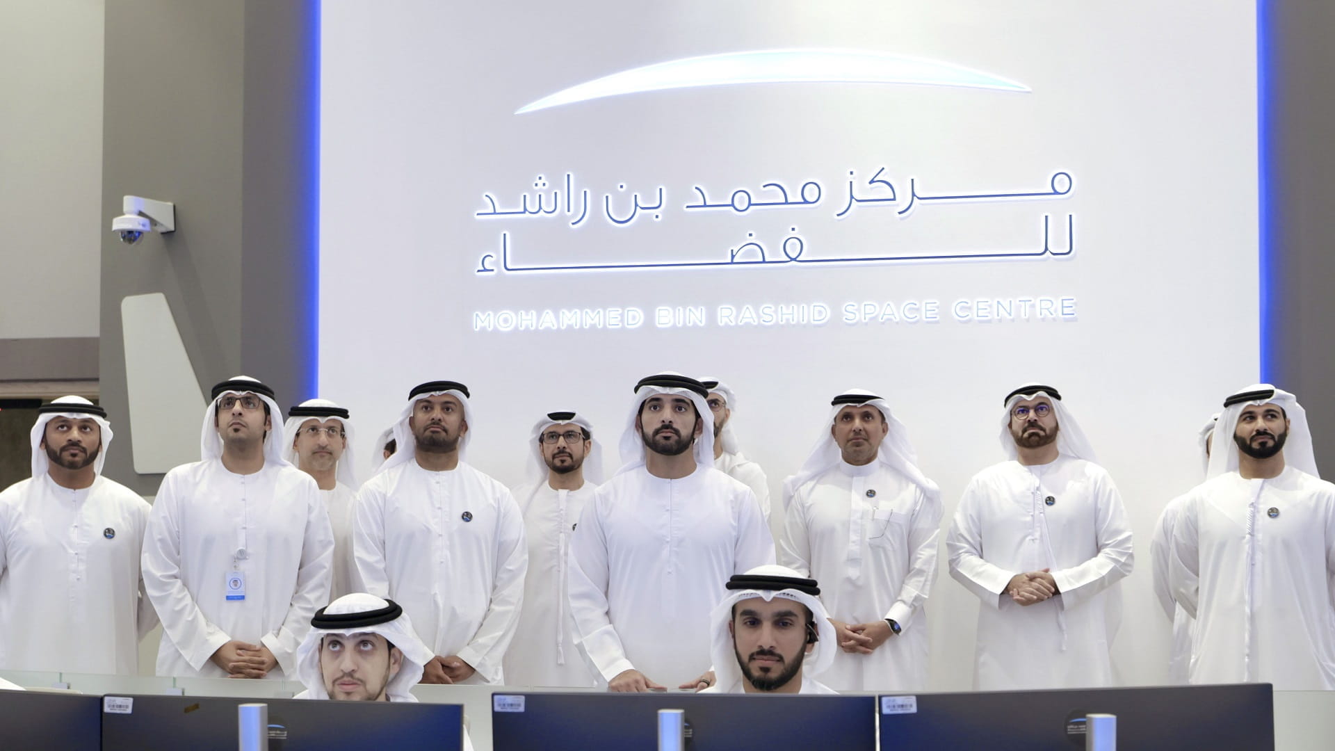 Image for the title: Hamdan bin Mohammed watches historic launch of 'Zayed Ambition 2' 