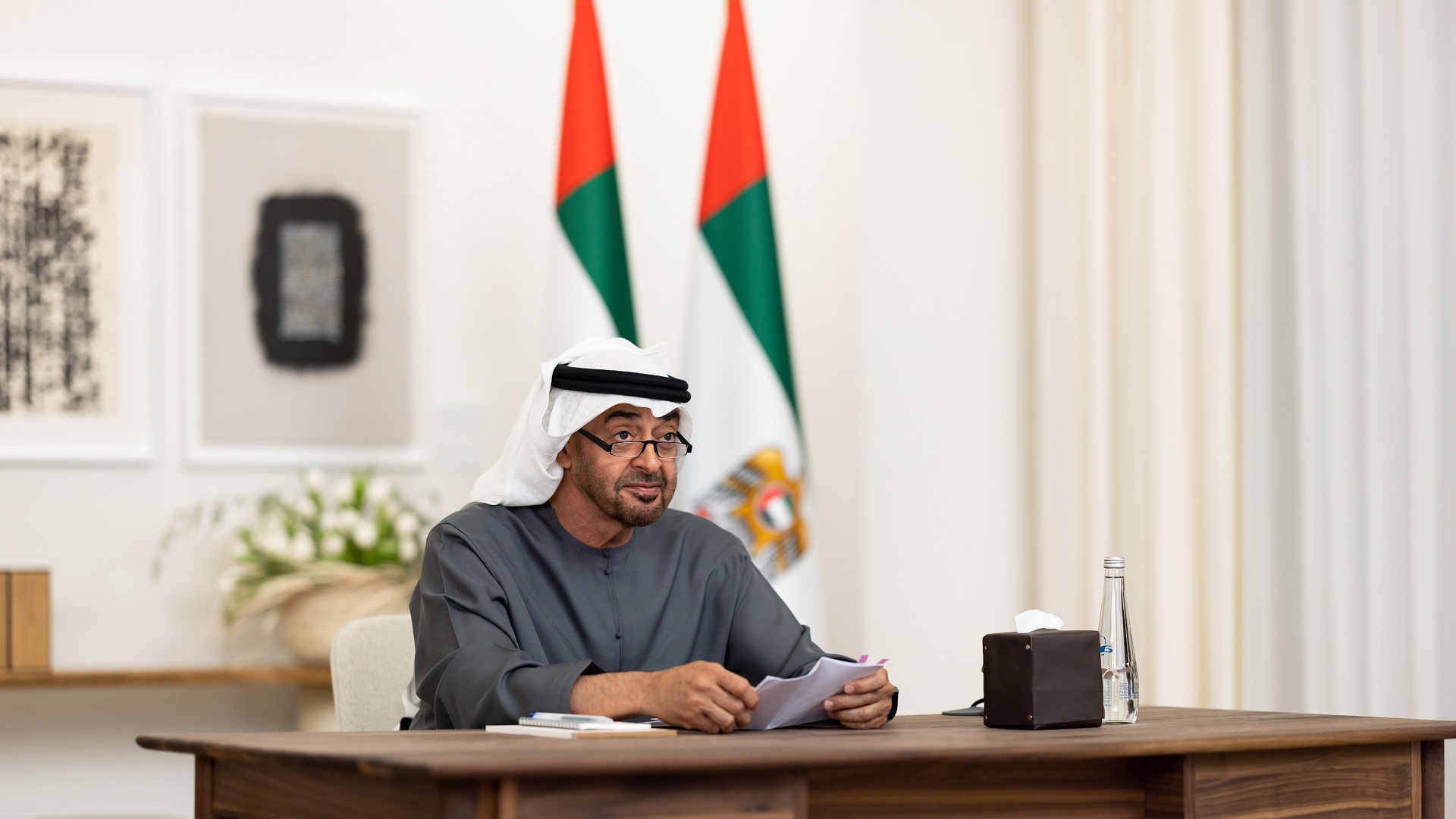 Image for the title: Presidents of UAE, Türkiye witness signing of economic agreement 