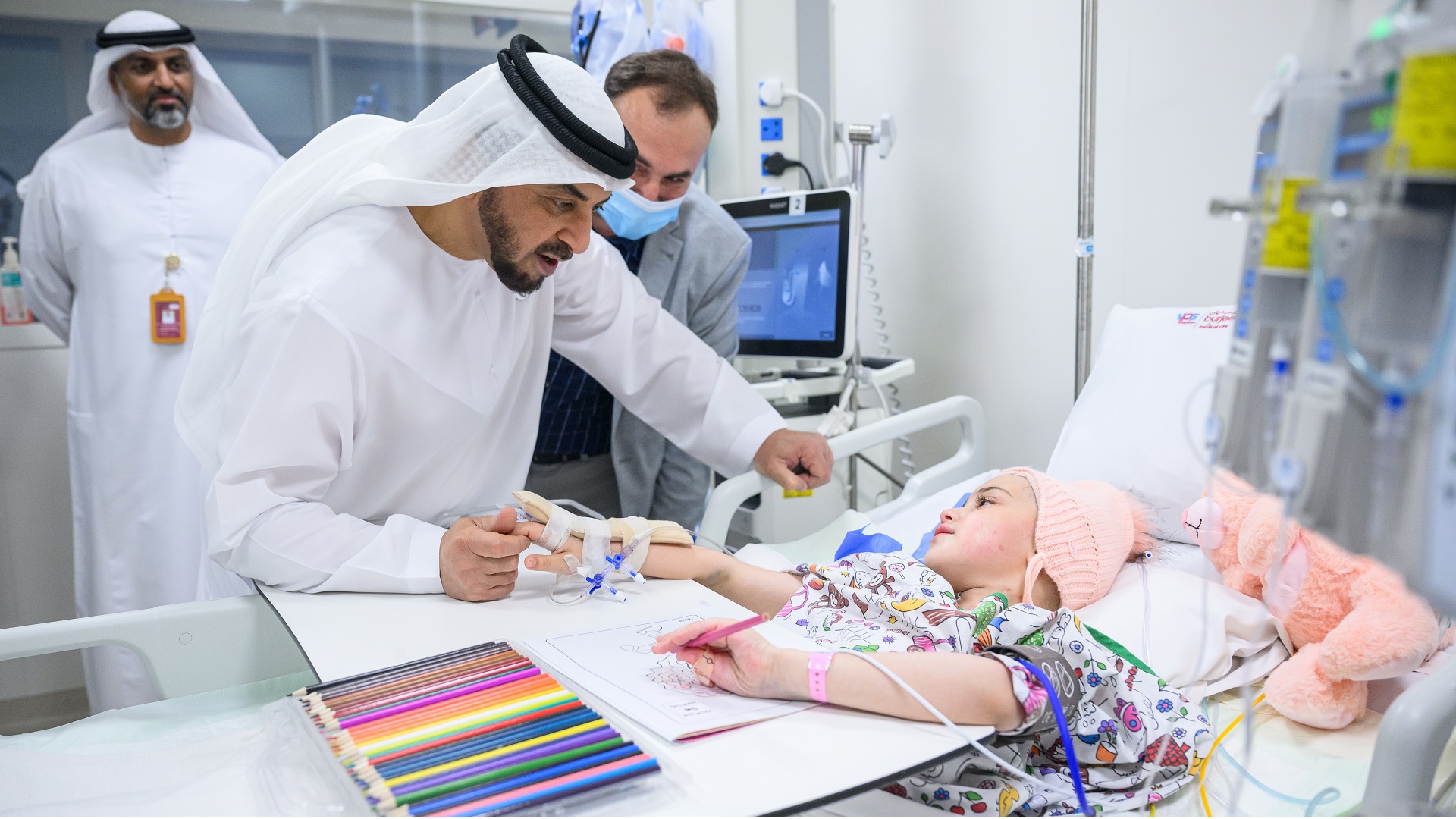 Image for the title: Hamdan bin Zayed visits victims of Syrian earthquake 