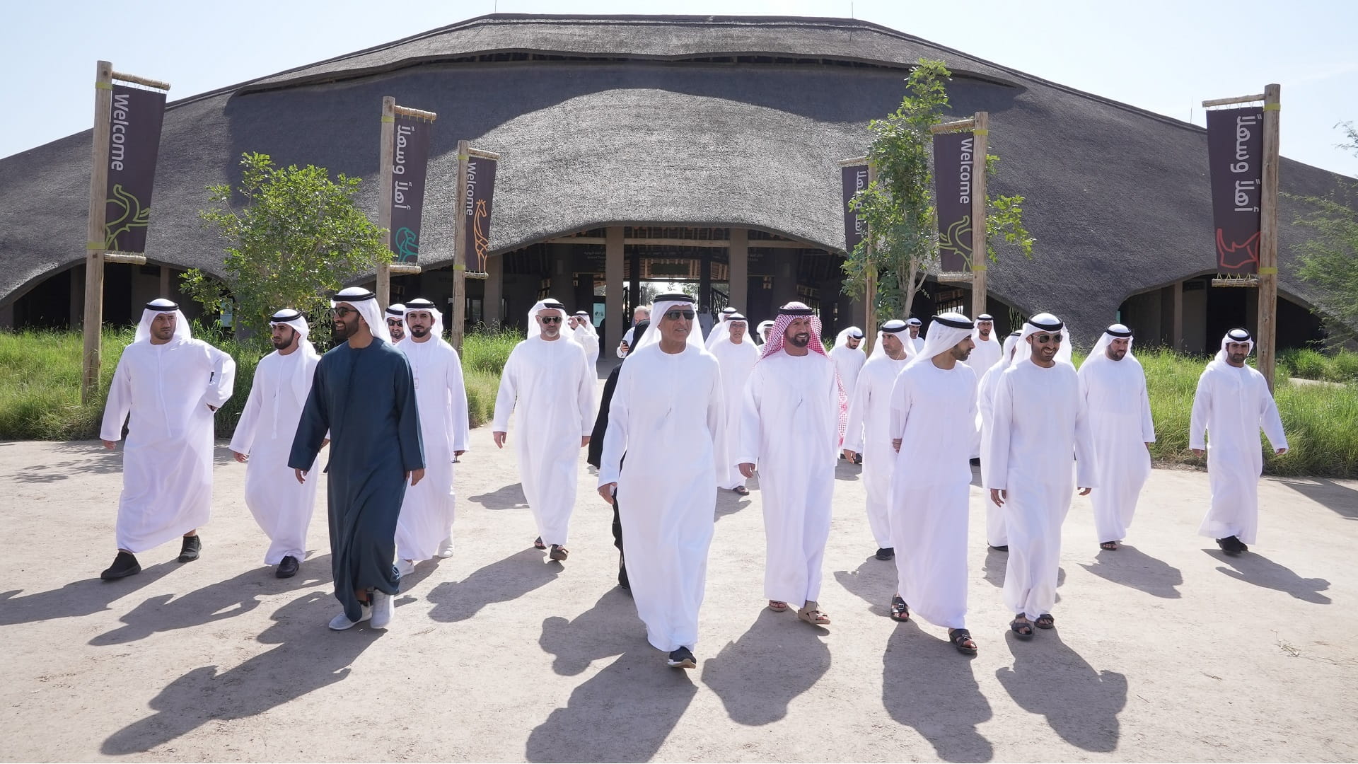 Image for the title: RAK Ruler visits Sharjah Safari, Buhais Geological Park 