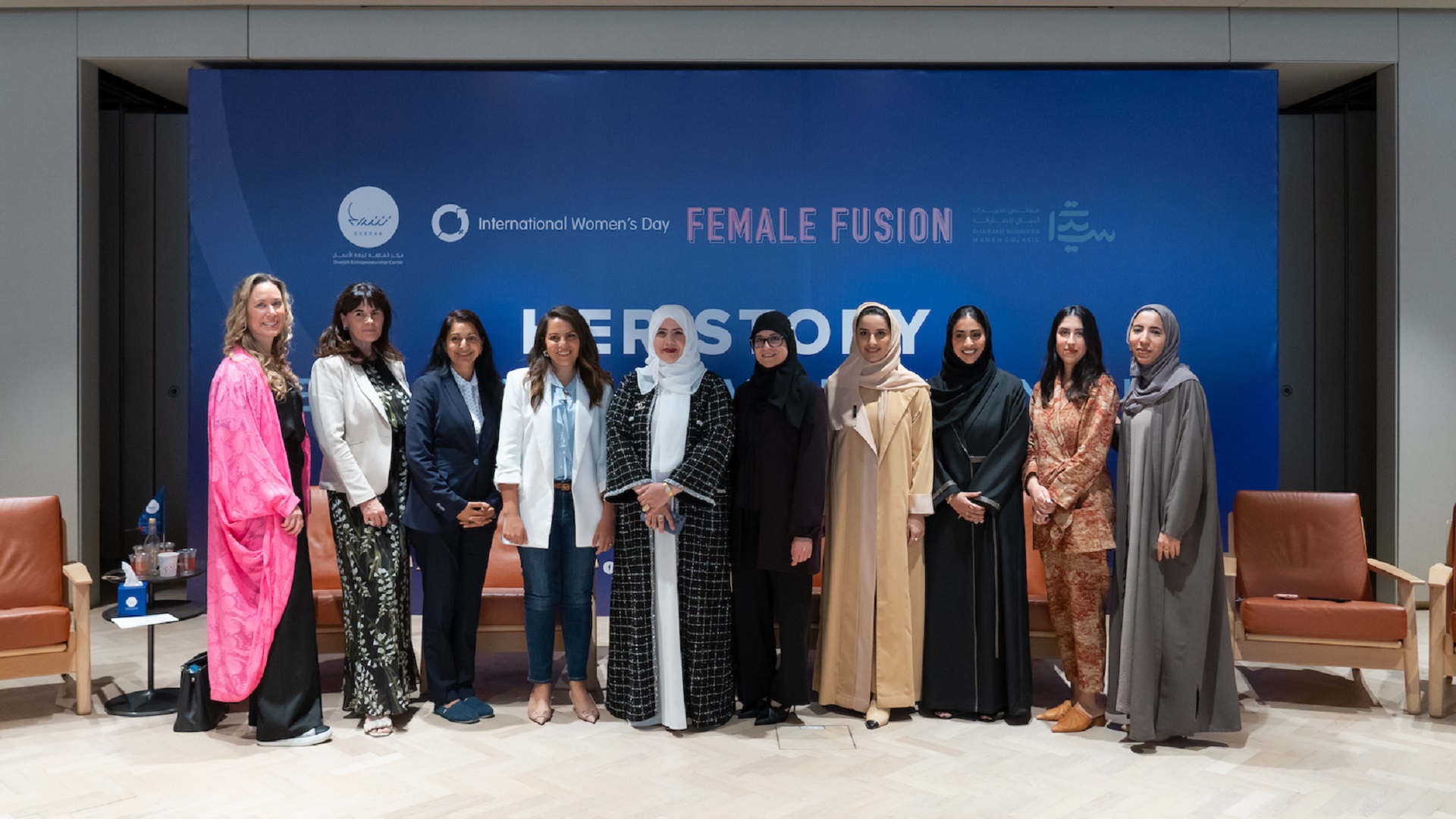 Image for the title: Sheraa, SBWC and Female Fusion celebrate Int’l Women's Day 