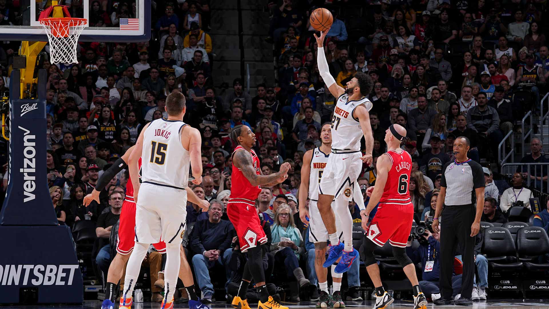 صورة بعنوان: زاك لافين يقود شيكاغو بولز للفوز على دنفر ناغتس في الـ NBA