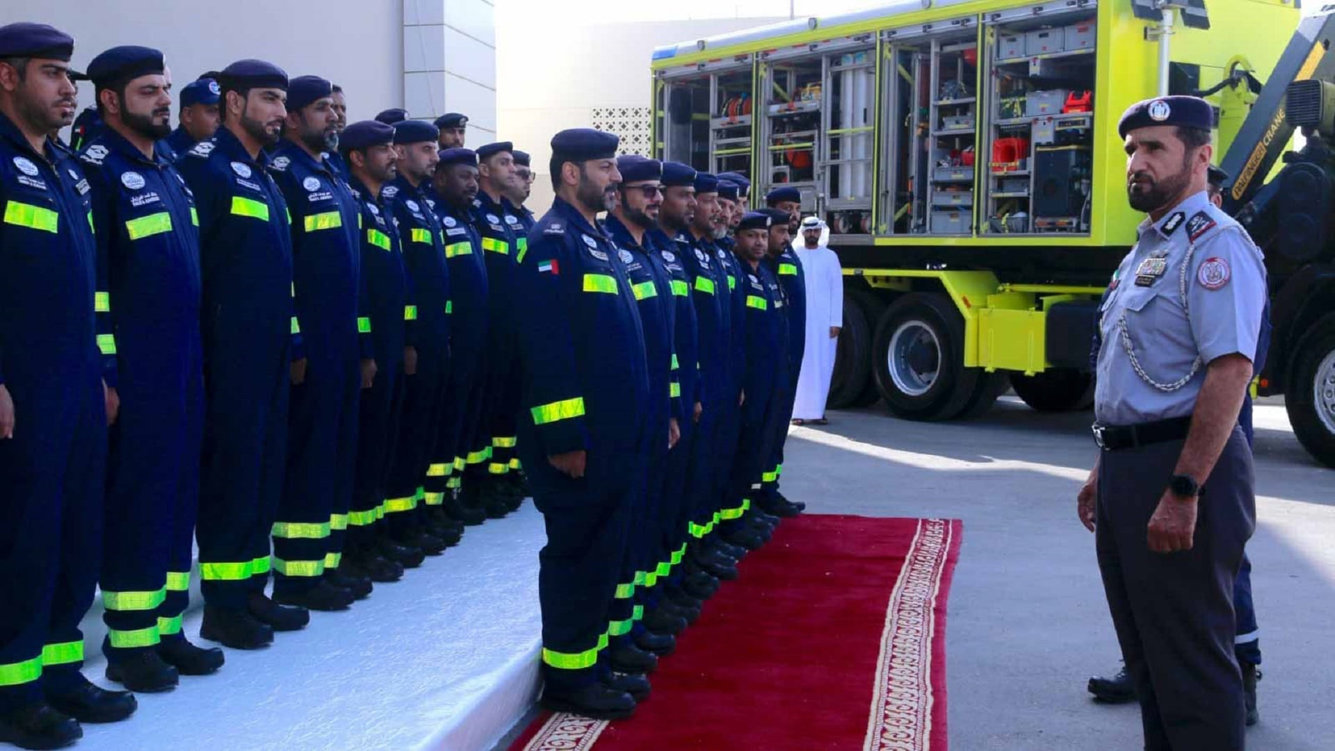 صورة بعنوان: اللواء المزروعي يثمن جهود فريق الإنقاذ المشارك في "الفارس الشهم 2" 