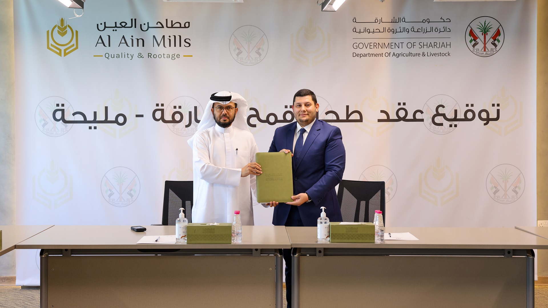 Image for the title: SDAL, Al Ain Mills sign contract to grind wheat of Mleiha farm 