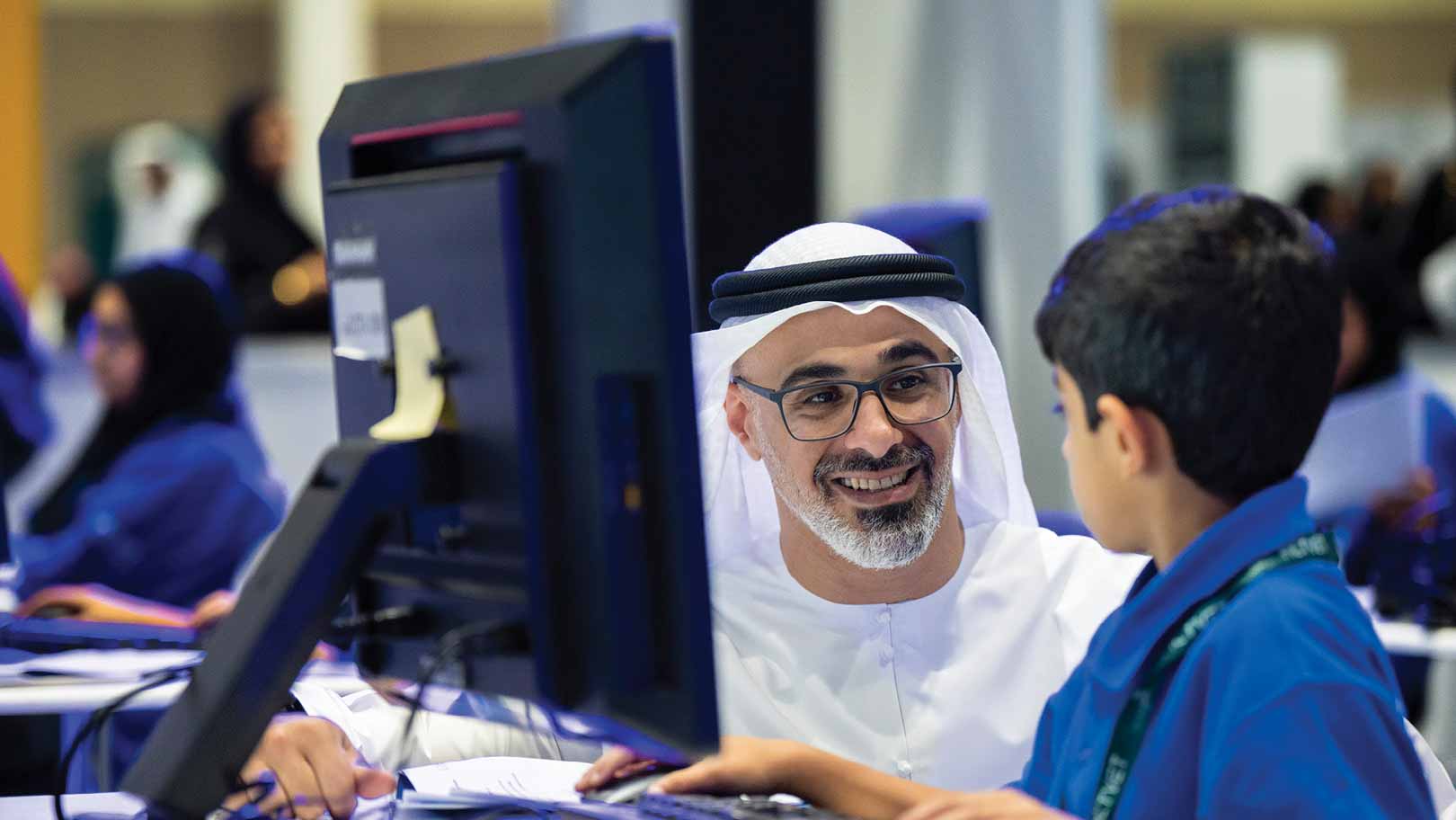 Image for the title: Khaled bin Mohamed visits Emirates Skills National Competition 