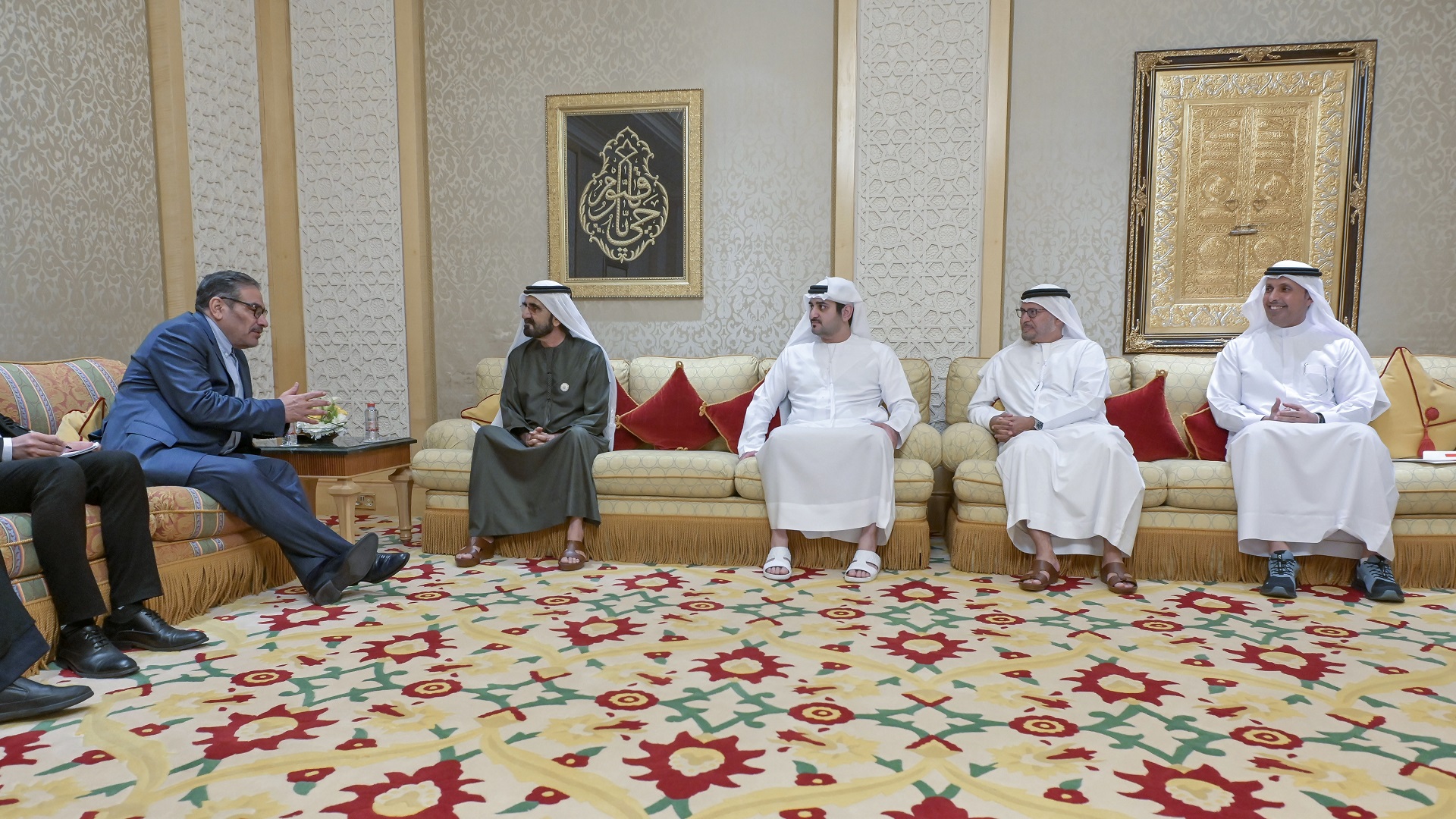 Image for the title: Mohammed bin Rashid meets with Secretary of Iran’s SNSC 