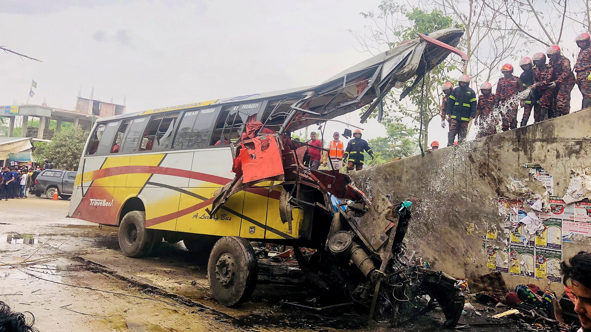 Image for the title: 19 killed in Bangladesh bus crash 