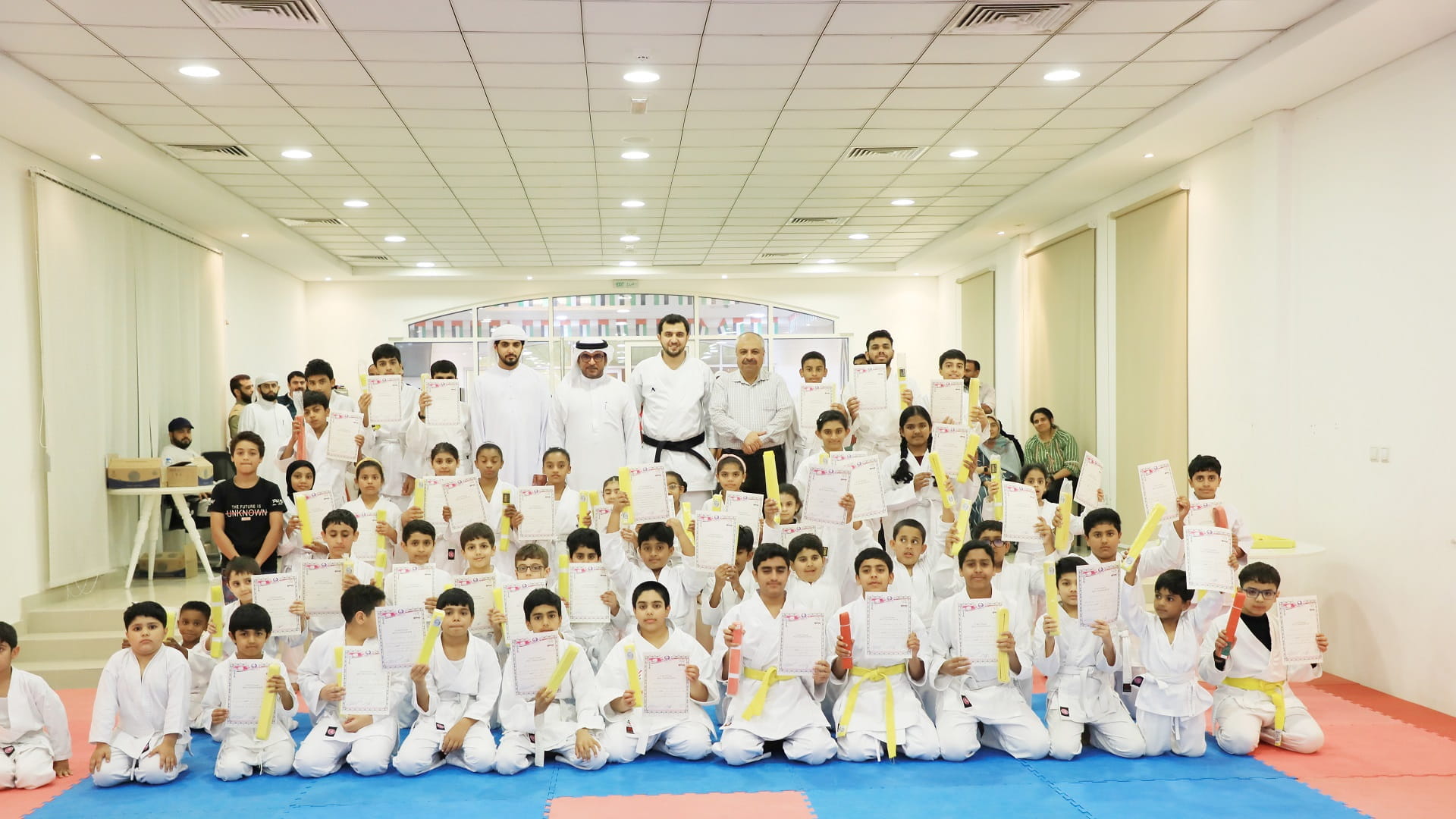 Image for the title: Fifty karate fighters from Al Dhaid Club earn new belts 