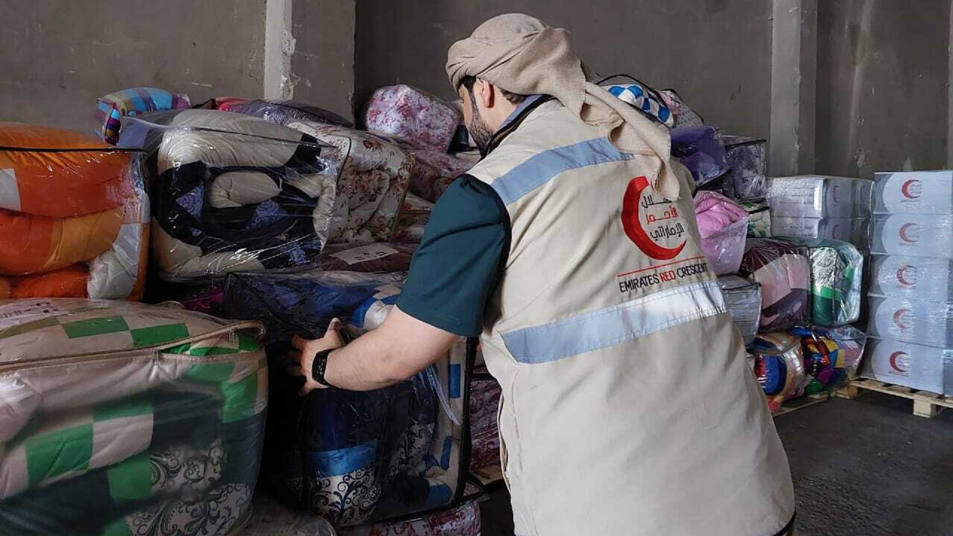 Image for the title: ERC distributes Ramadan baskets to quake-affected people in Syria 