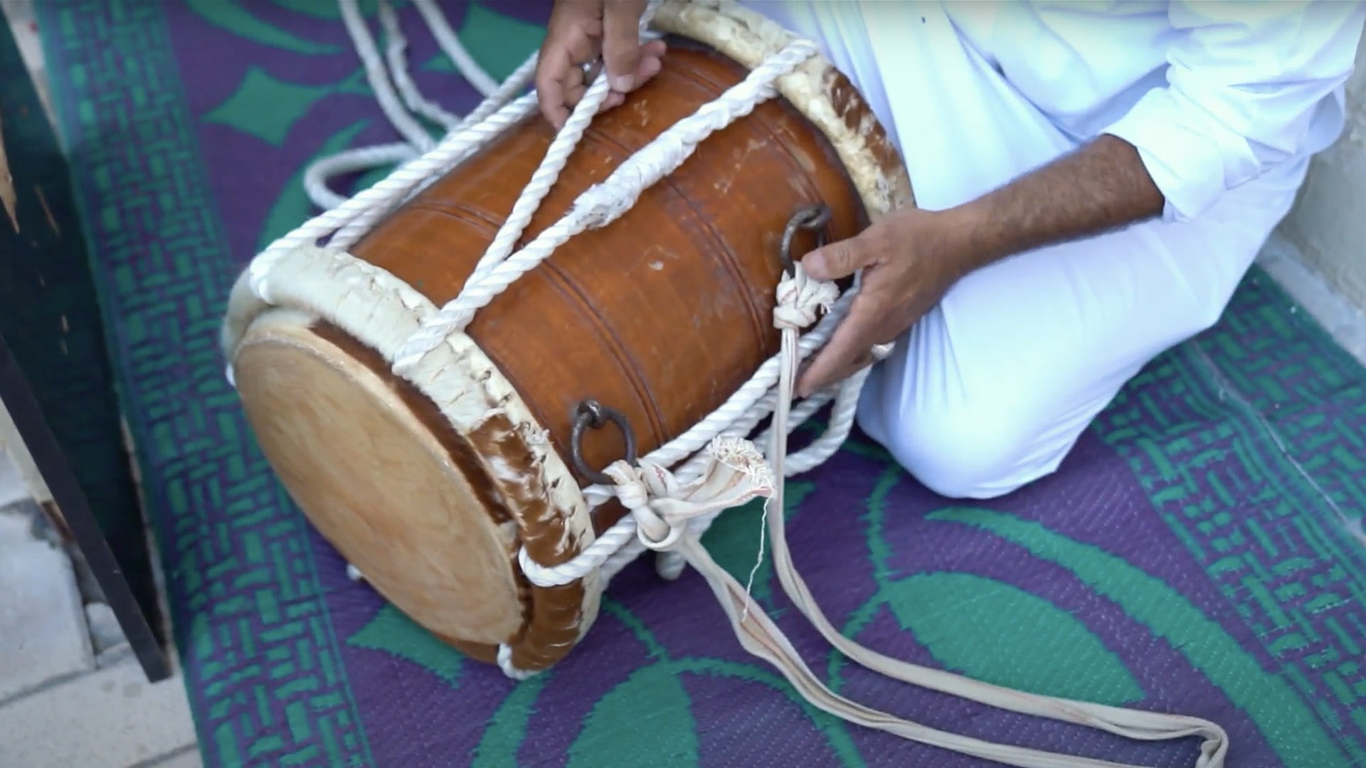 Image for the title: "Head tambourine”.. a percussion tracing heritage 