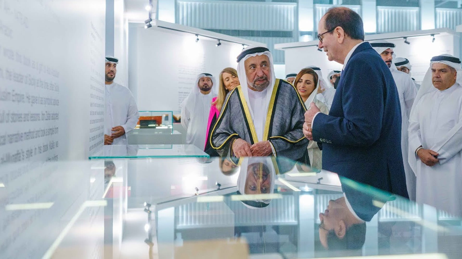 Image for the title: Sharjah Ruler unveils "El Escorial Arabic Manuscripts" at SBA 