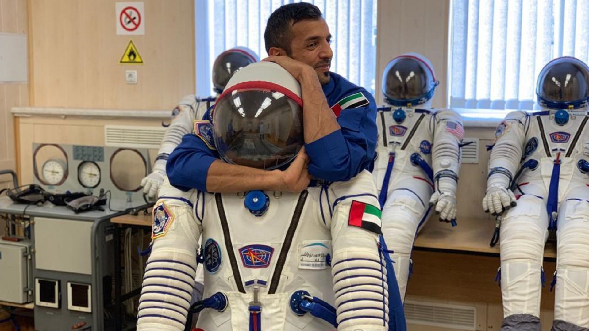 Image for the title: Al Neyadi becomes first person to practice Jiu Jitsu in space 