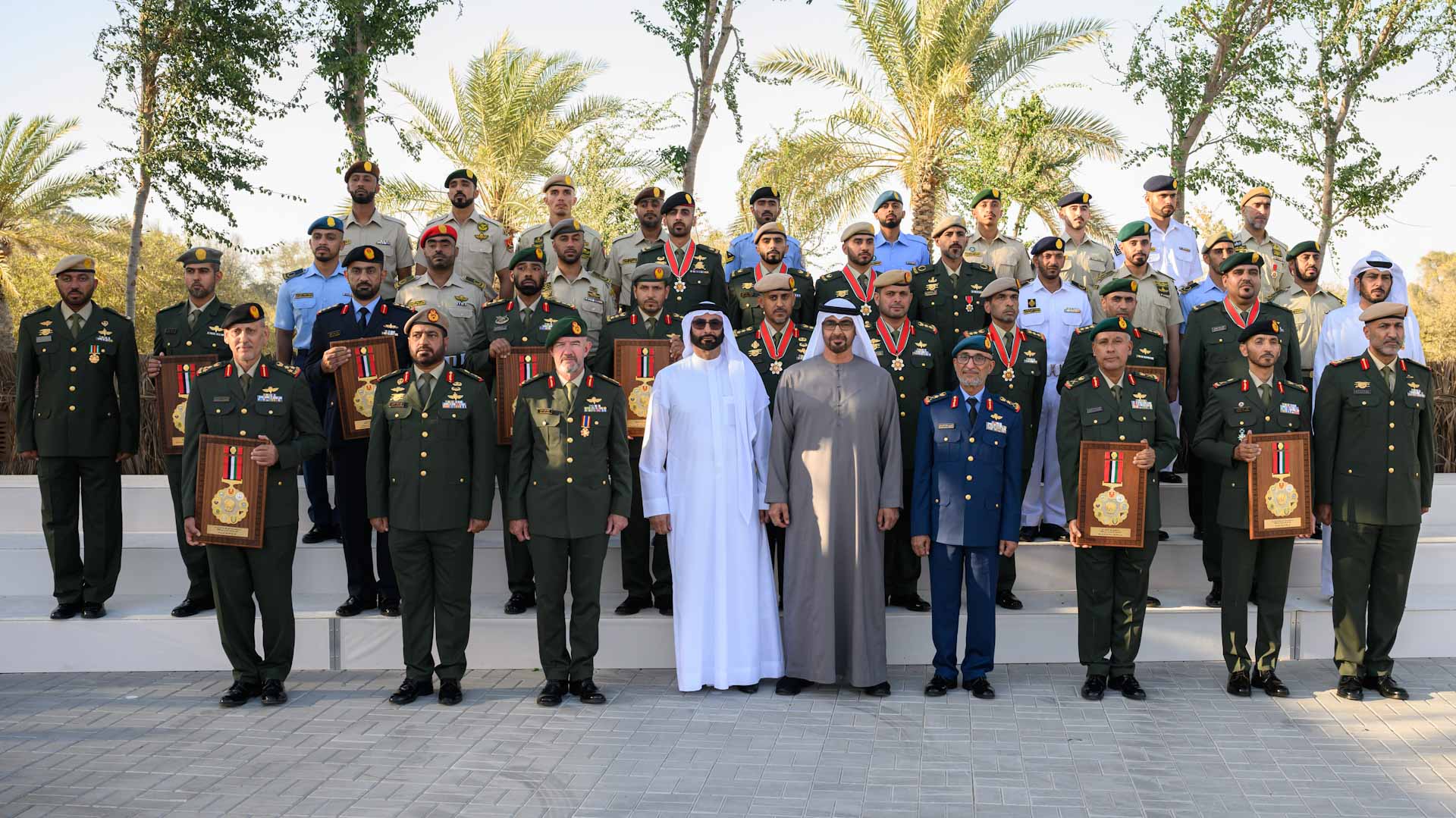 Image for the title: UAE President attends armed forces unification celebration 