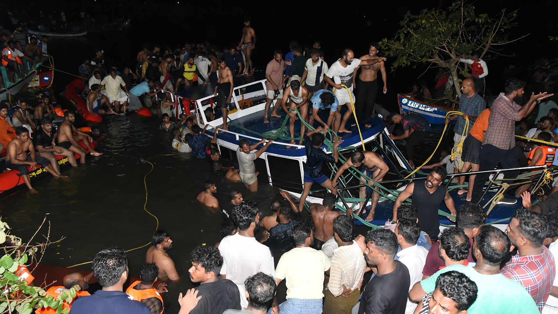 Image for the title: At least 22 dead after India boat capsizes 