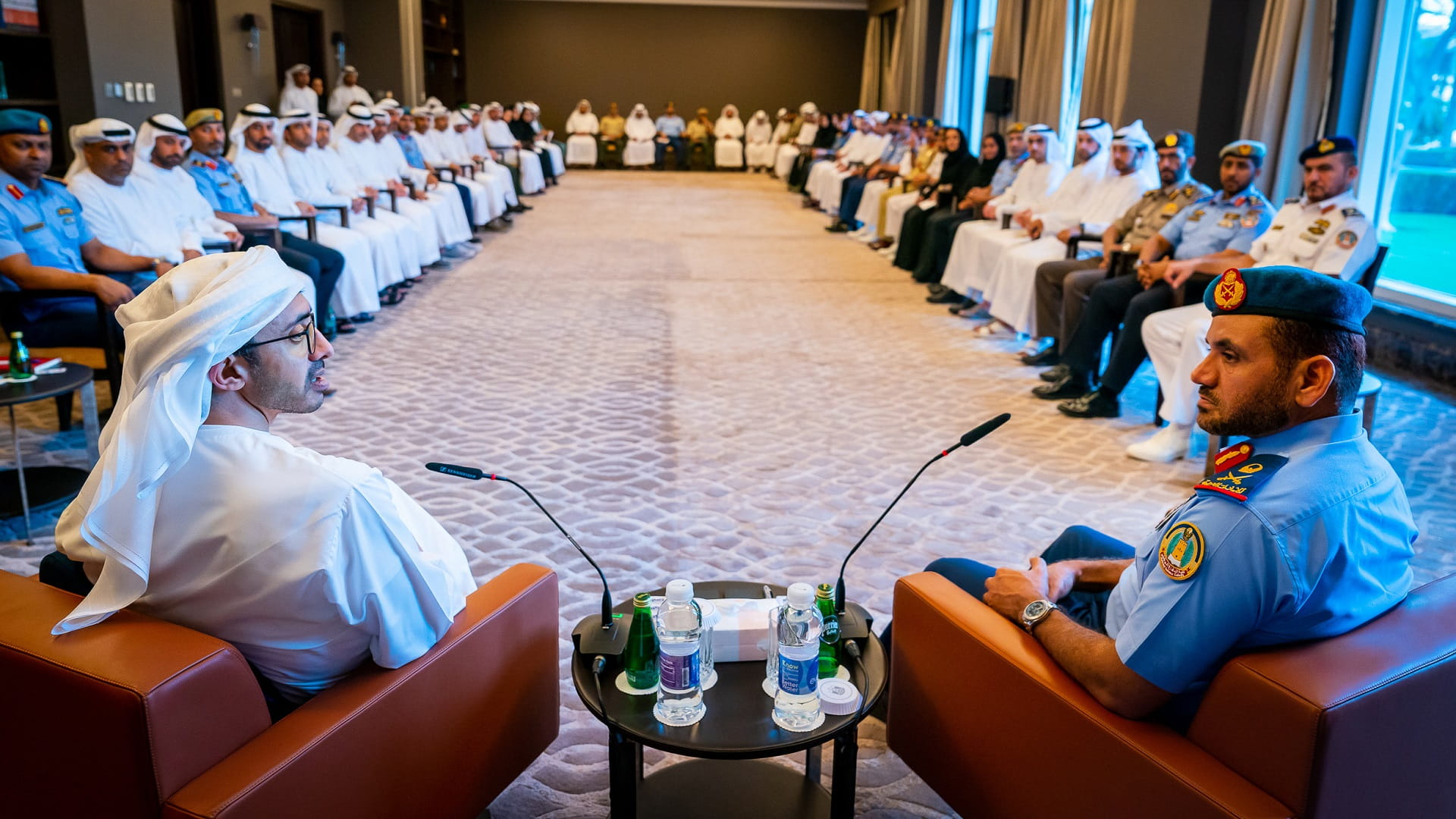 Image for the title: Abdullah bin Zayed receives NDC delegation 