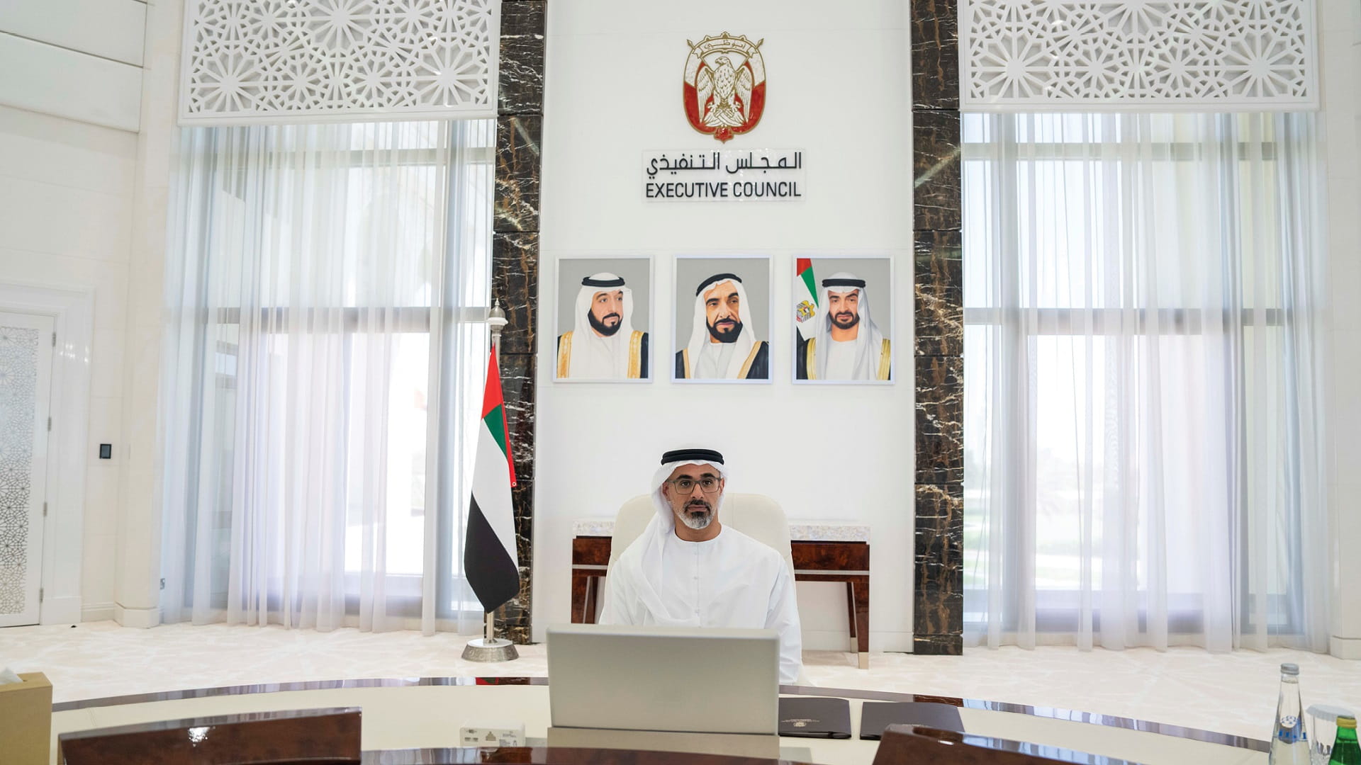 Image for the title: Khaled bin Mohamed chairs 1st meeting of AD Executive Council 