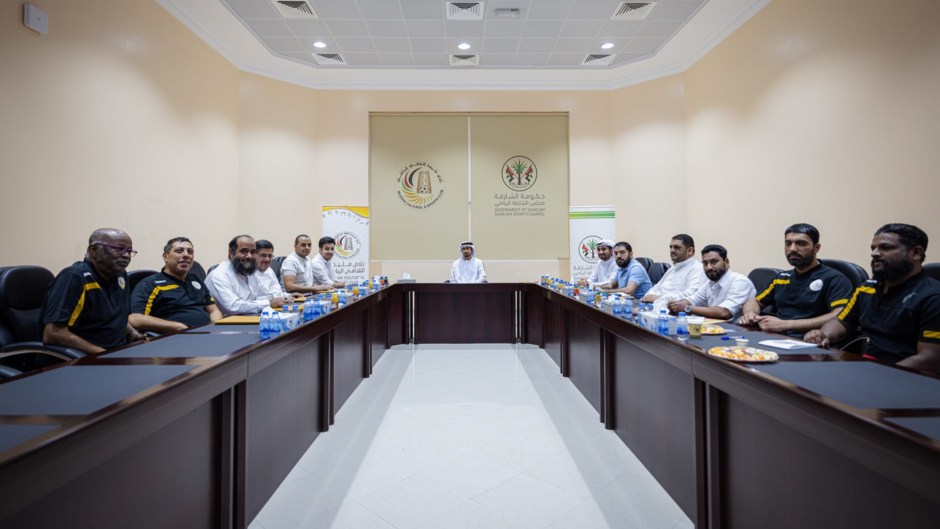 Image for the title: Mleiha Club holds meeting for Sports Sustainability Committee 