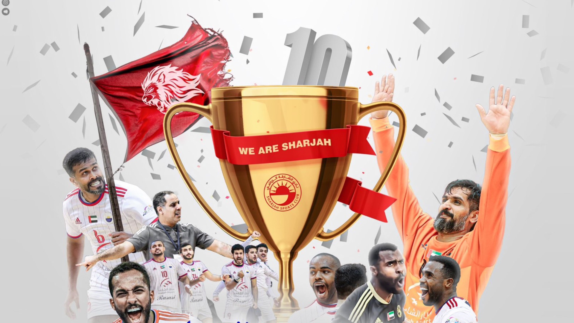 Image for the title: Sharjah win 5th straight President's Cup Handball title 