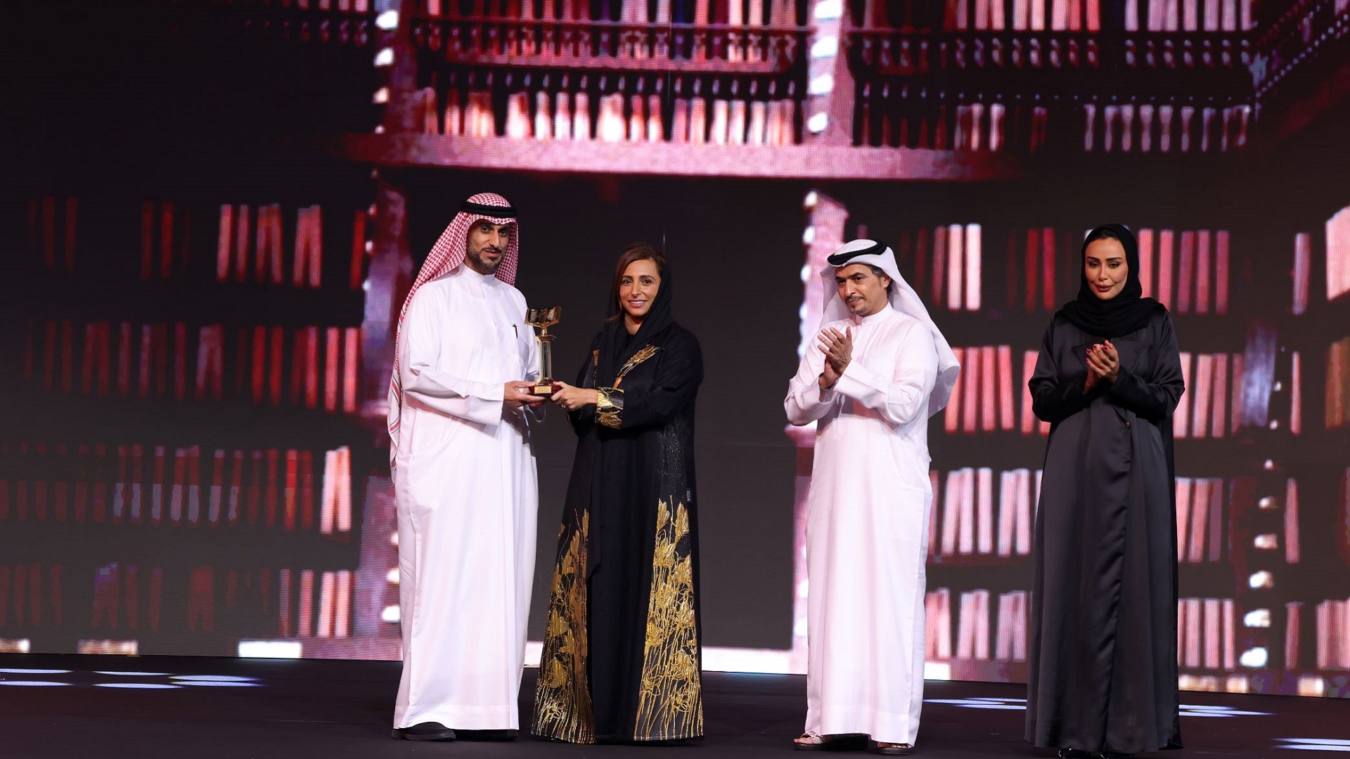 Image for the title: Bodour Al Qasimi honours 42nd SIBF Awards, Etisalat Award winners 