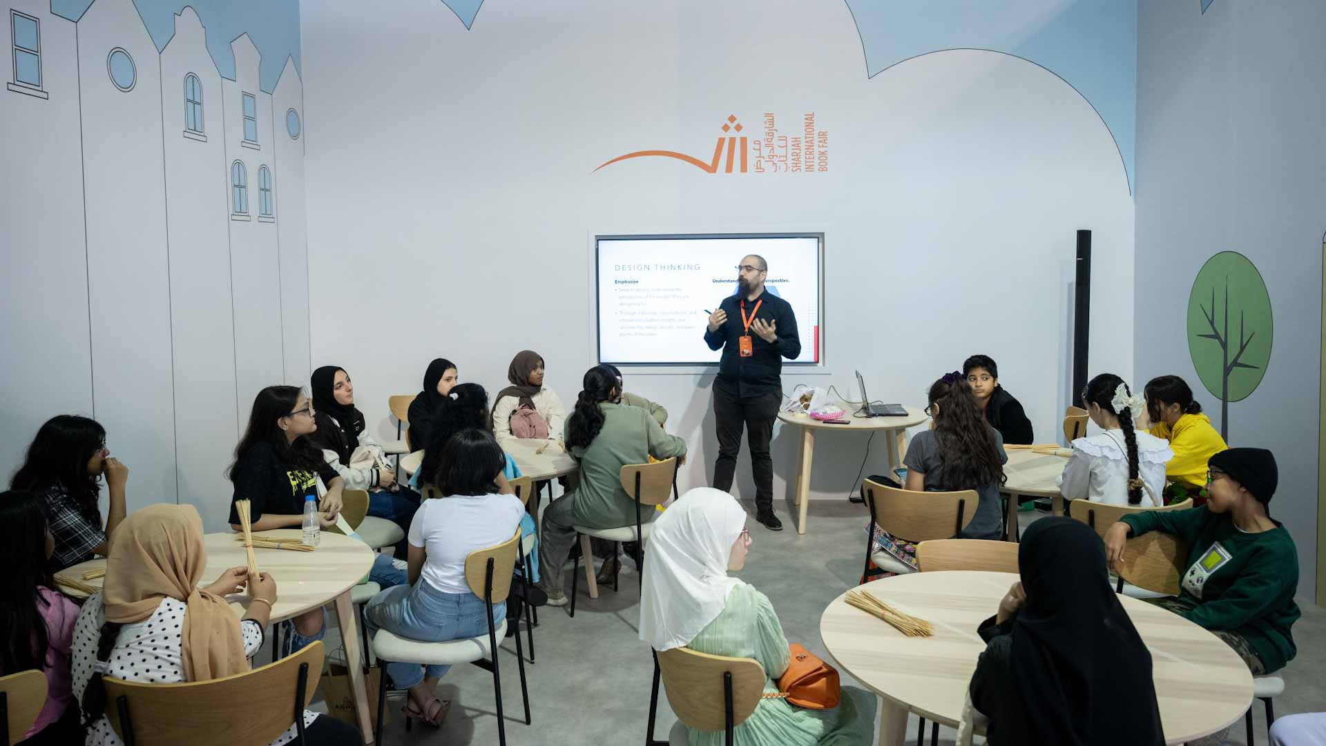 Image for the title: Design thinking workshop at SIBF introduces young minds to SU 