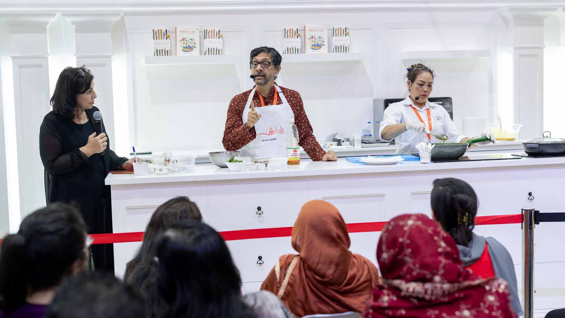 Image for the title: Krish Ashok turns SIBF cookery corner into creative space  