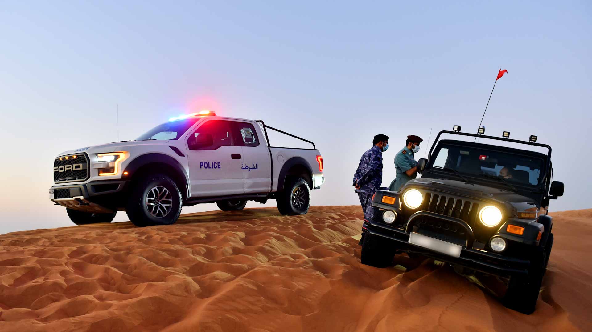 Image for the title: Sharjah Police warns desert visitors against dangerous practices 