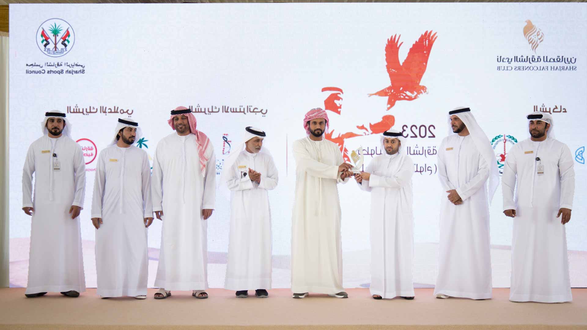 Image for the title: SSC, Sharjah Falconers Club successfully conclude "Telwah" 